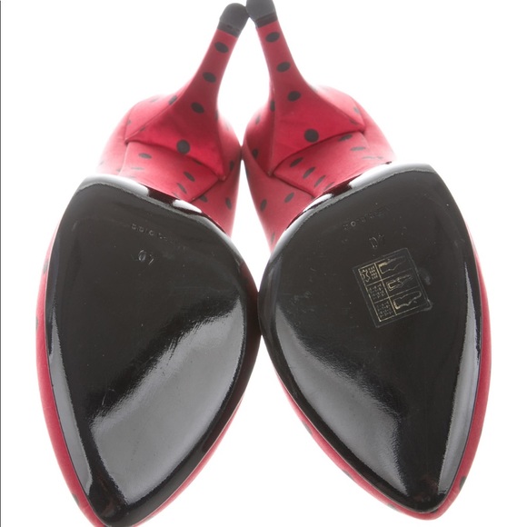 Satin Pin-up Dolce & Gabbana red pump sz 40 New - Picture 5 of 8